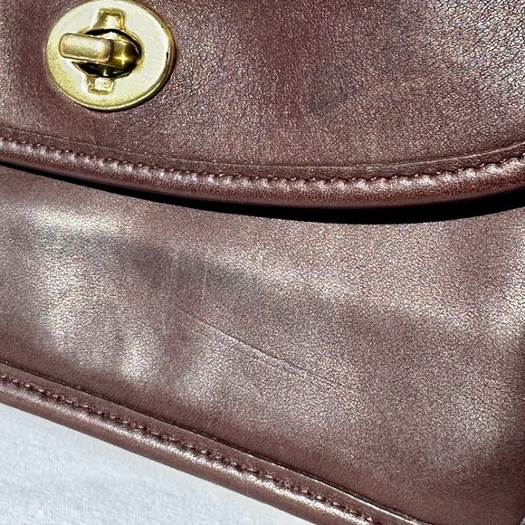 Coach Vintage Leather Turn Lock Case Wallet Mahogany Brass 7171 - Picture 15 of 15